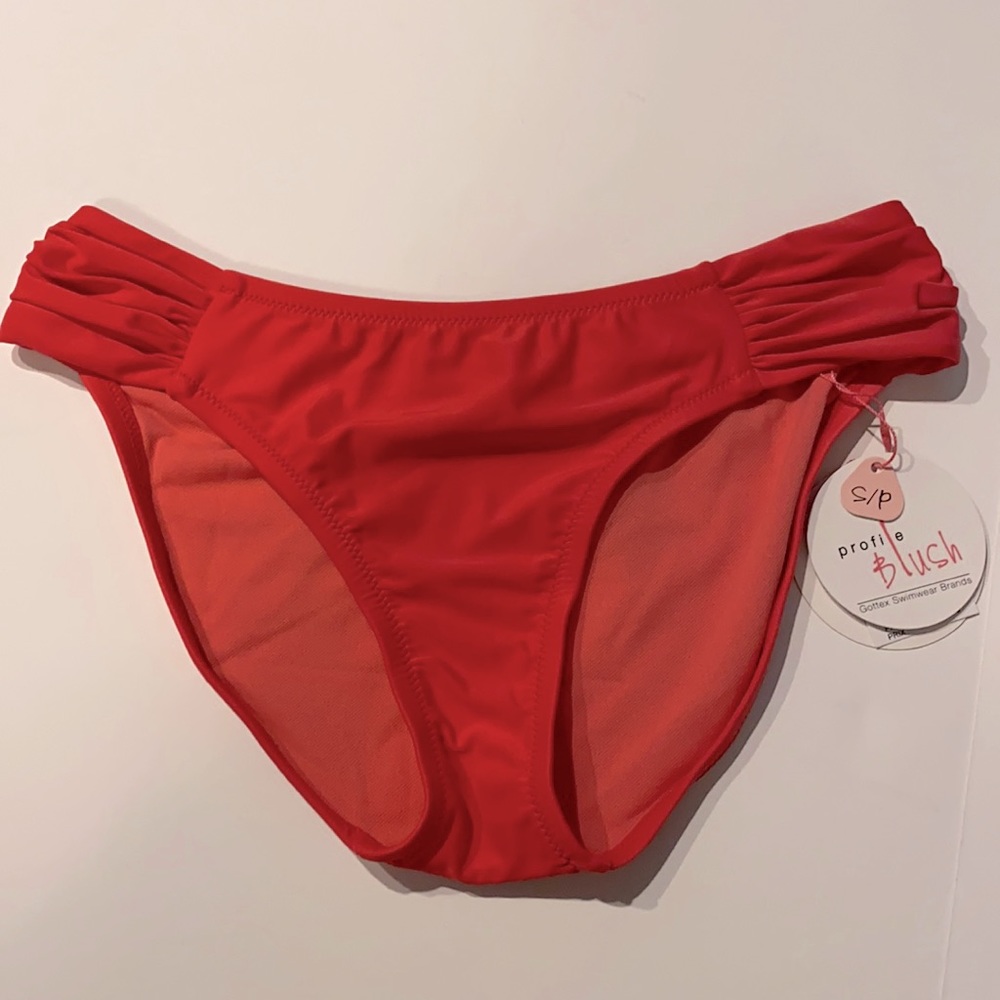 Blush SZ Small Coral Bikini Swimsuit Bottoms New D29
